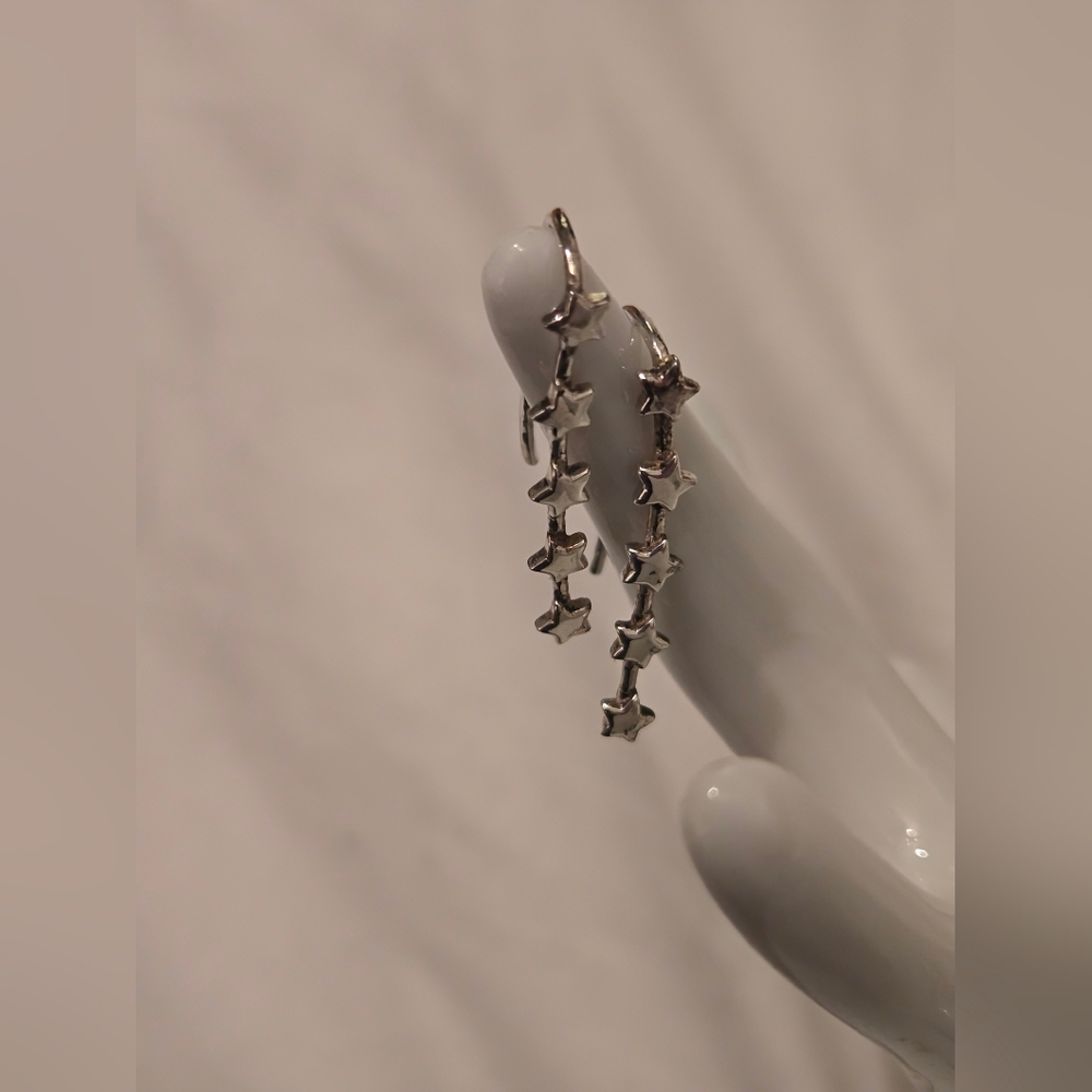 â¤ď¸5 Star Ear Climber/Crawler by All Stars Aligned Earrings; 925 Sterling S⌠- Picture 4 of 13
